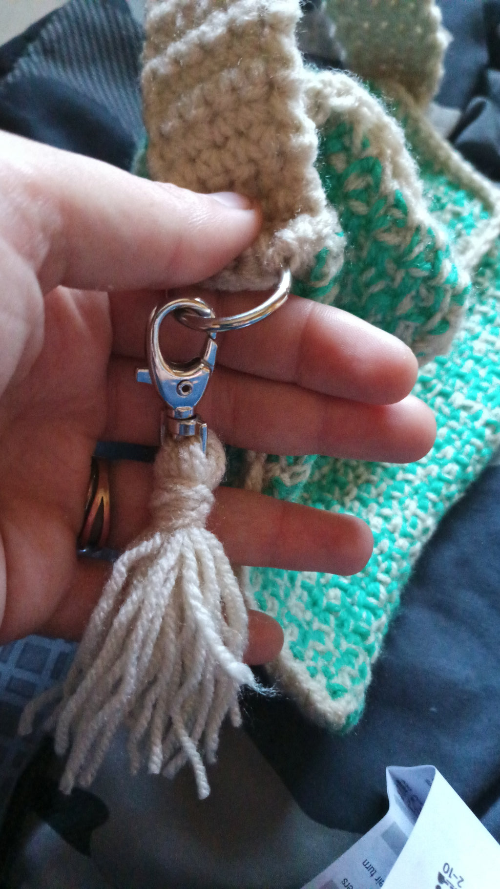 Mini Crochet Handbag - Mint n Cream