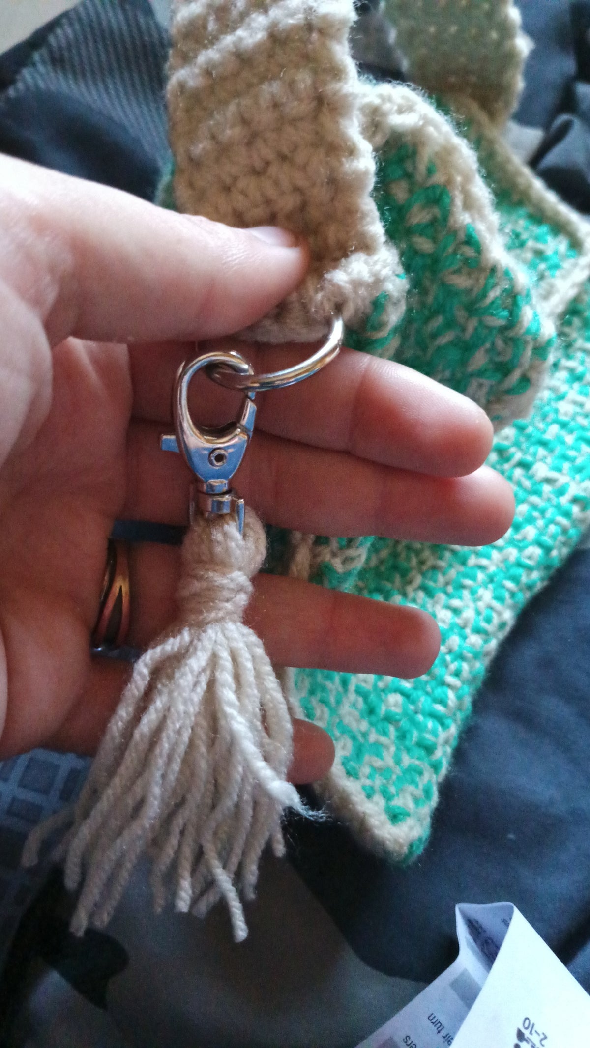 Mini Crochet Handbag - Mint n Cream