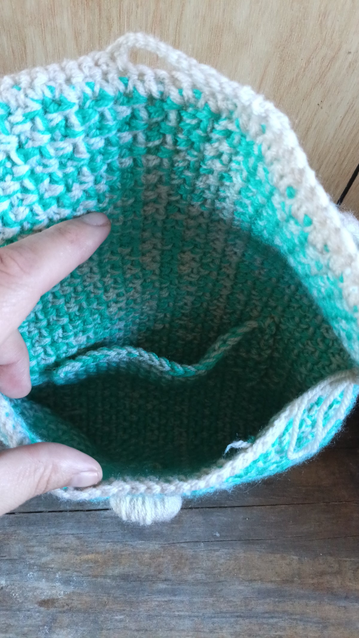 Mini Crochet Handbag - Mint n Cream