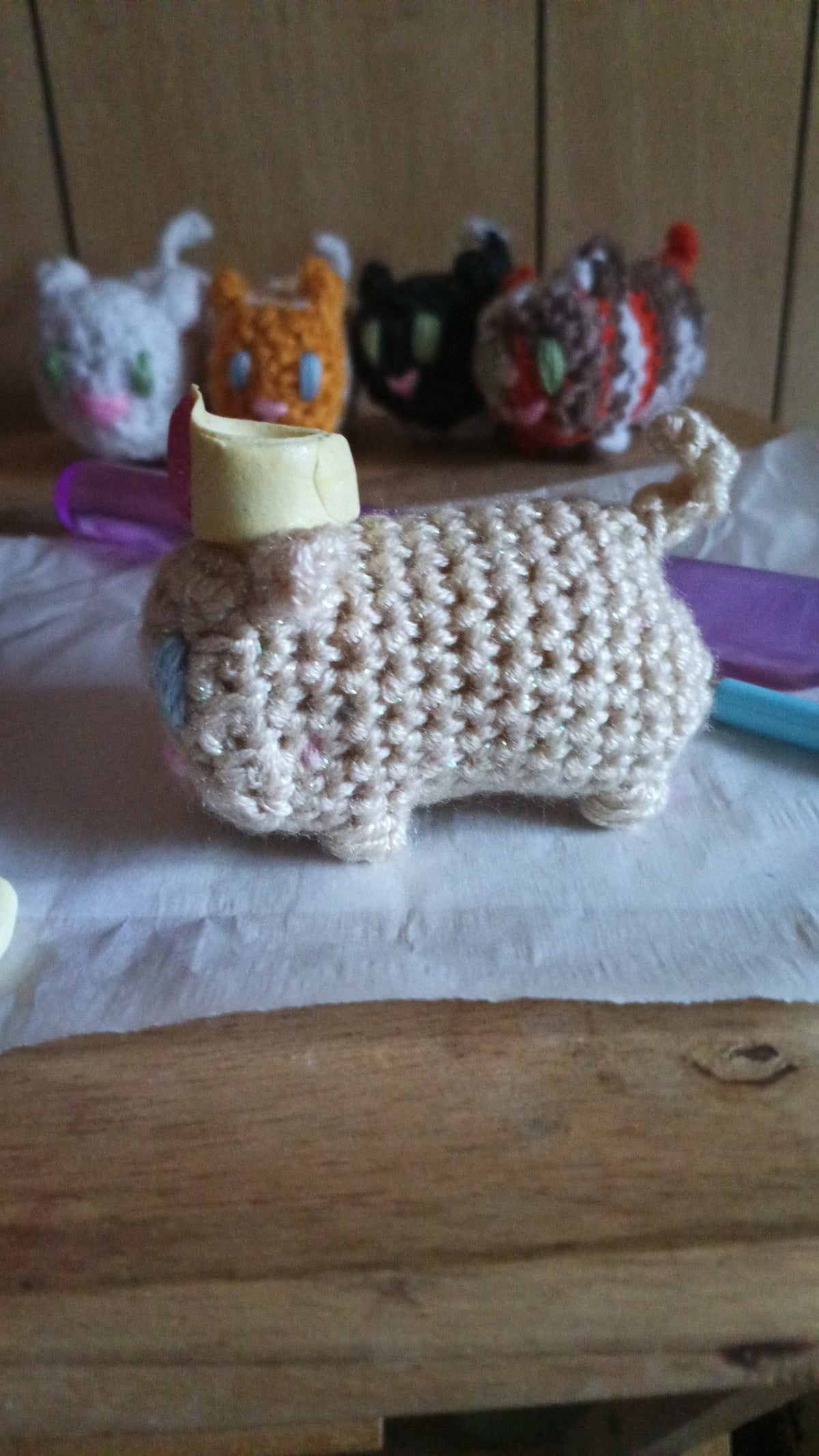 FREE SHIPPING - Azrenian Mystery Squish Cats; handmade crochet