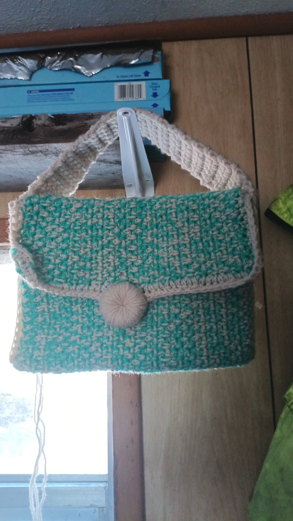 Mini Crochet Handbag - Mint n Cream