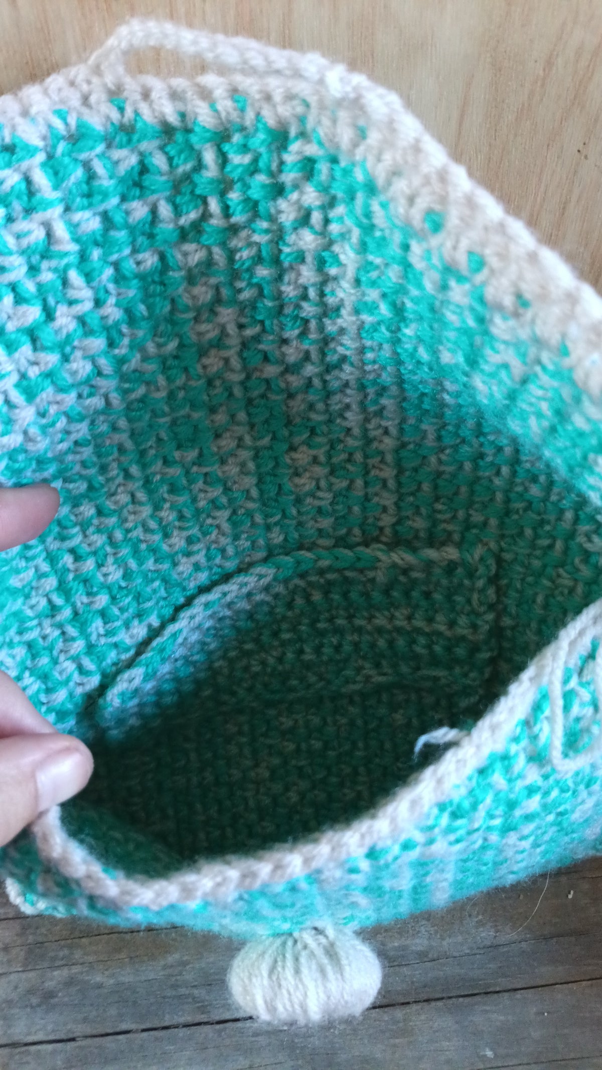 Mini Crochet Handbag - Mint n Cream